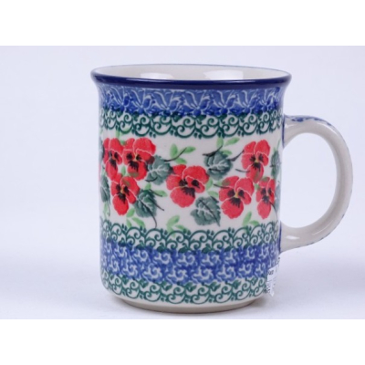 Bunzlau koffiebeker 250 ml. * 236-2538 rode viooltjes *