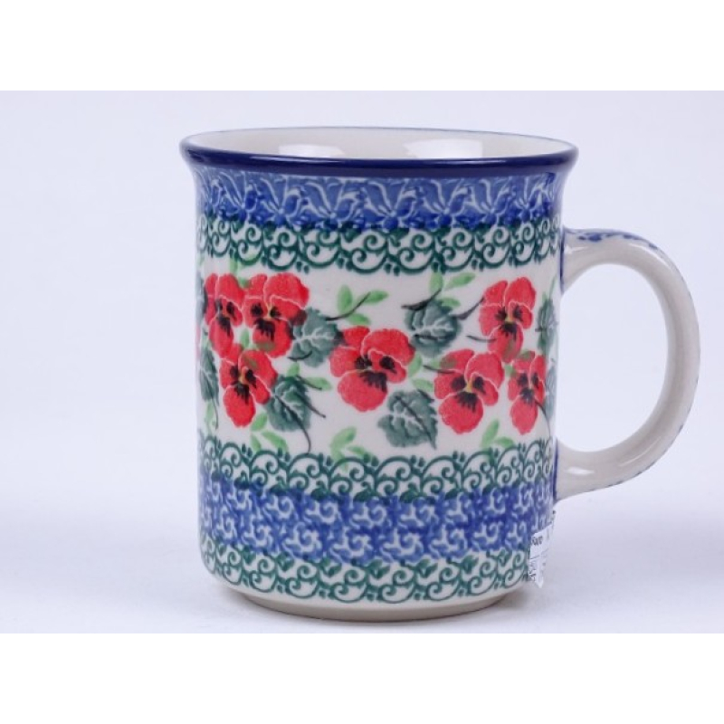 Bunzlau koffiebeker 250 ml. * 236-2538 rode viooltjes *