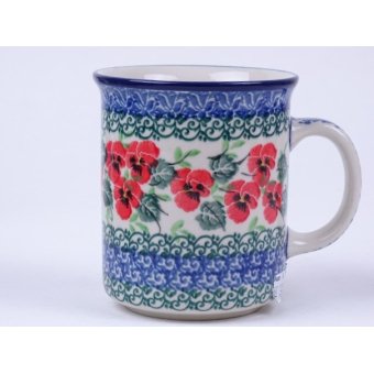 Bunzlau koffiebeker 250 ml. * 236-2538 rode viooltjes *