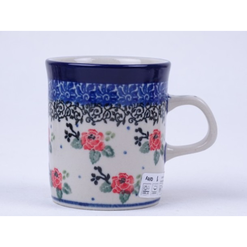 Bunzlau recht mokje 150 ml. * 328-1525 roosjes *