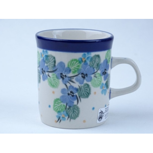 Bunzlau klein recht kopje 150 ml.  * 328-2339 viooltjes *