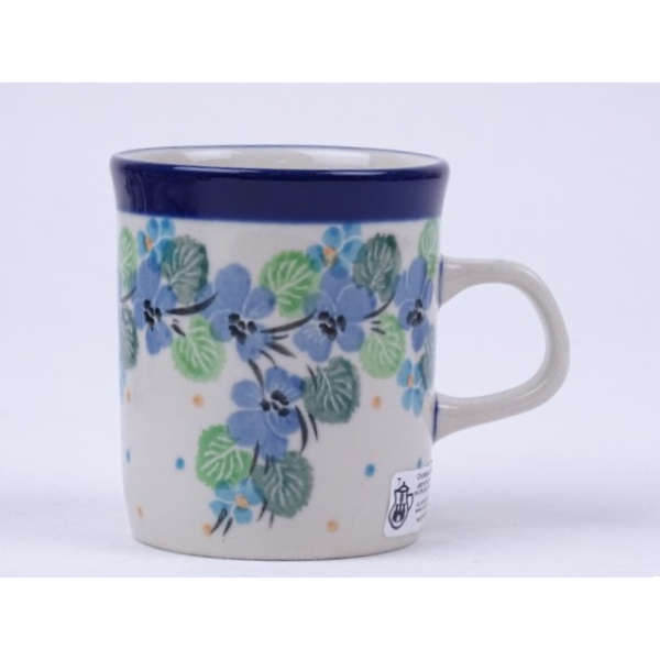 Bunzlau klein recht kopje 150 ml.  * 328-2339 viooltjes *