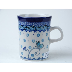 Bunzlau rechte mok 250 ml. * 074-2008 vlinder *