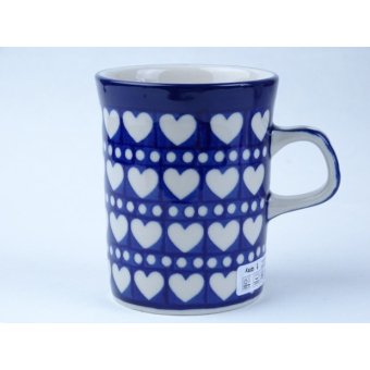 Bunzlau rechte mok 250 ml  * 074-375 hartjes *