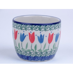 Bunzlau tumbler zonder oor 170 ml.  * C90-2599 r. tulpen *