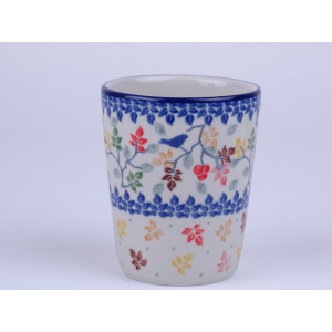 Bunzlau tumbler mok 200 ml. * E83-3208 vogeltjes *