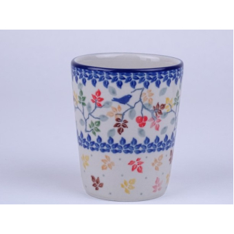 Bunzlau tumbler mok 200 ml. * E83-3208 vogeltjes *