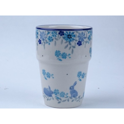 Bunzlau melkbeker 240 ml. * 071-2857 konijntjes * Bunzlau melkbeker 240 ml. * 071-2857 konijntjes *