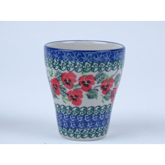 Bunzlau water/ melk beker 190 ml  * D19 -2538 viooltjes *