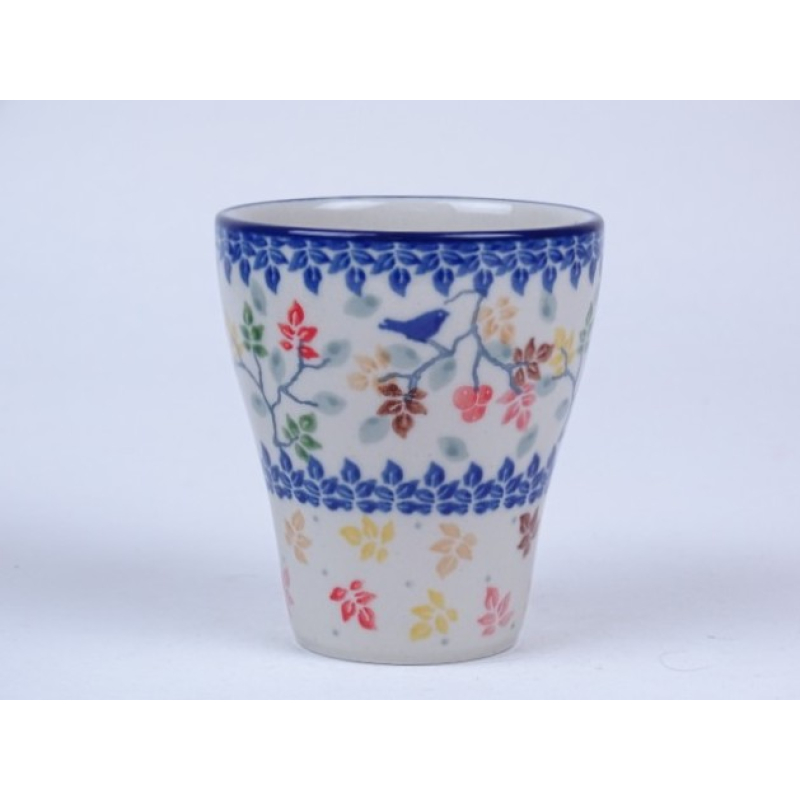 Bunzlau water/ melkbeker 190 ml  * D19-3208 vogeltjes *