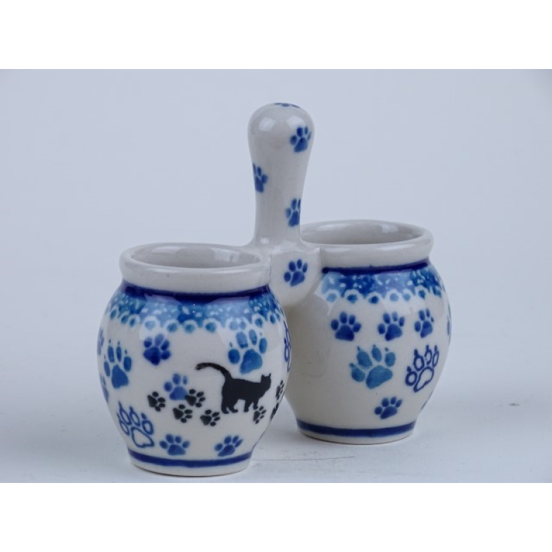 Bunzlau 2 mini kruikjes 7,3 cm. * 850-1771 z.kat *