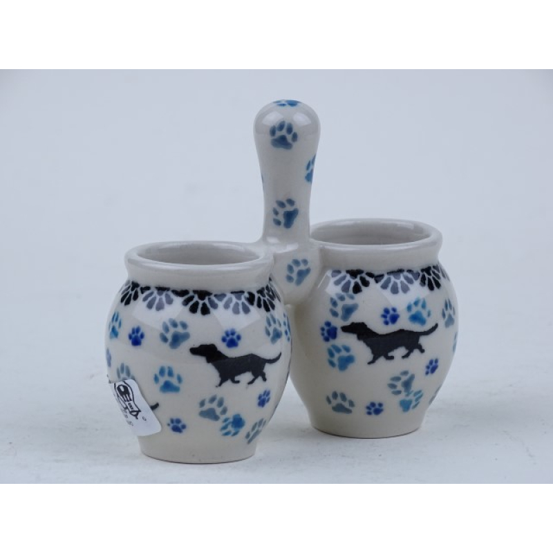 Bunzlau miniatuur saté prikkers vaatje  7,3 cm.  * 850-2151 *