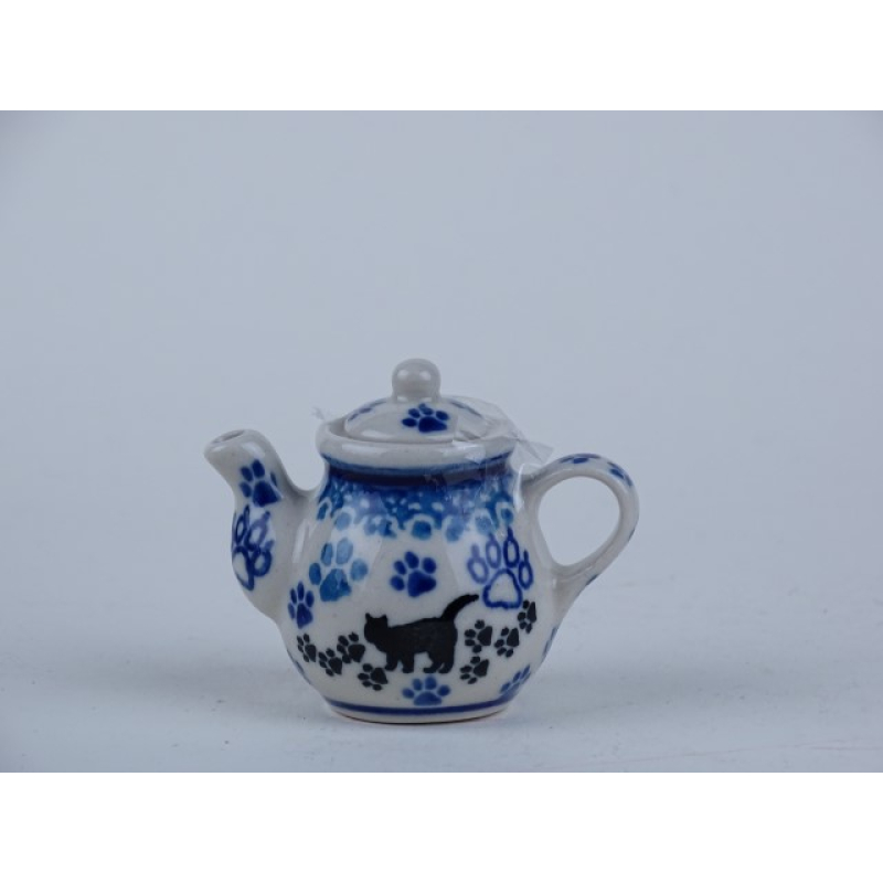 Bunzlau miniatuur theepotje 5 cm. * 309-1771 *