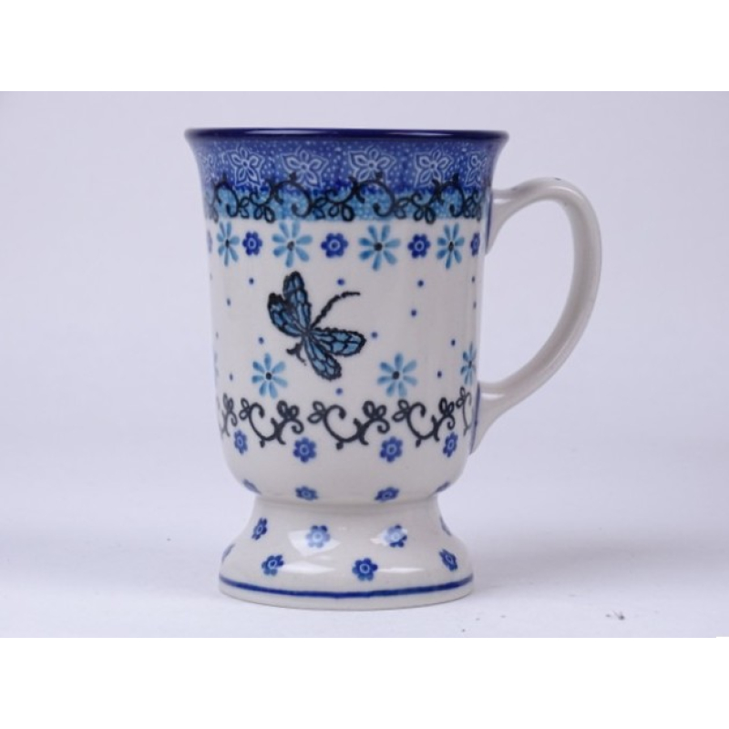 Bunzlau mok op voet 240 ml. * 243-1944 libelle *