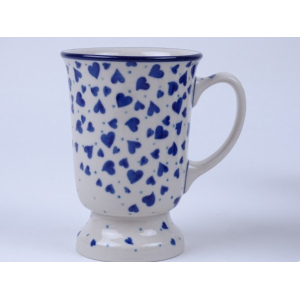 Bunzlau mok op voet 240 ml. * 243-2874 hartjes *