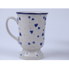 Bunzlau mok op voet 240 ml. * 243-2874 hartjes *