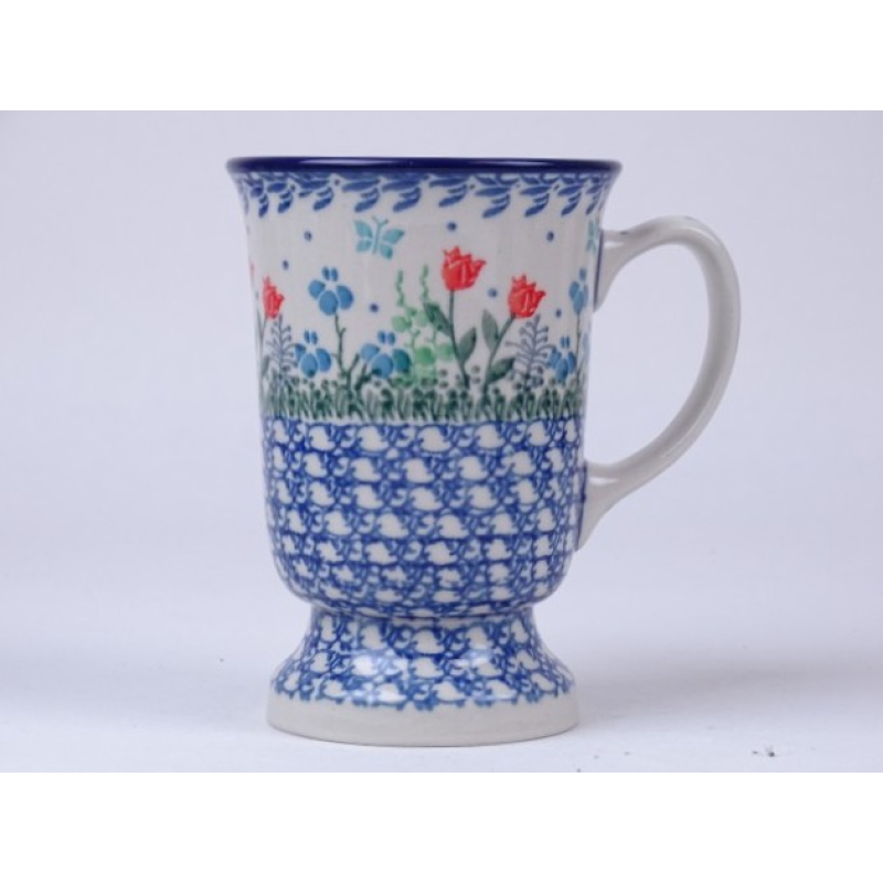 Bunzlau mok op voet 240 ml. * 243-2903 r. tulpje *
