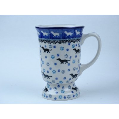 Bunzlau mok op voet 240 ml. * 243-2151 teckel * Bunzlau mok op voet 240 ml. * 243-2151 teckel *