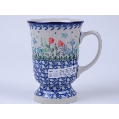 Bunzlau mok op voet 240 ml. * 243-2903 r. tulpjes *