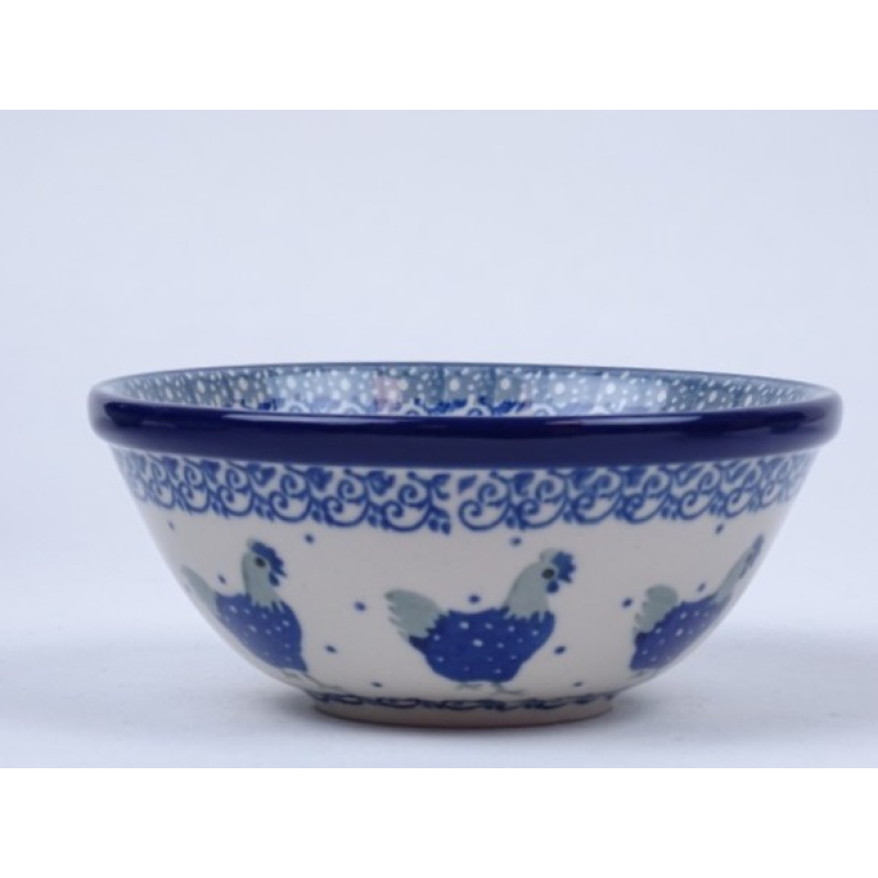 Bunzlau kom/ nest schaal 12,5 cm. * 556-2597 kippen *