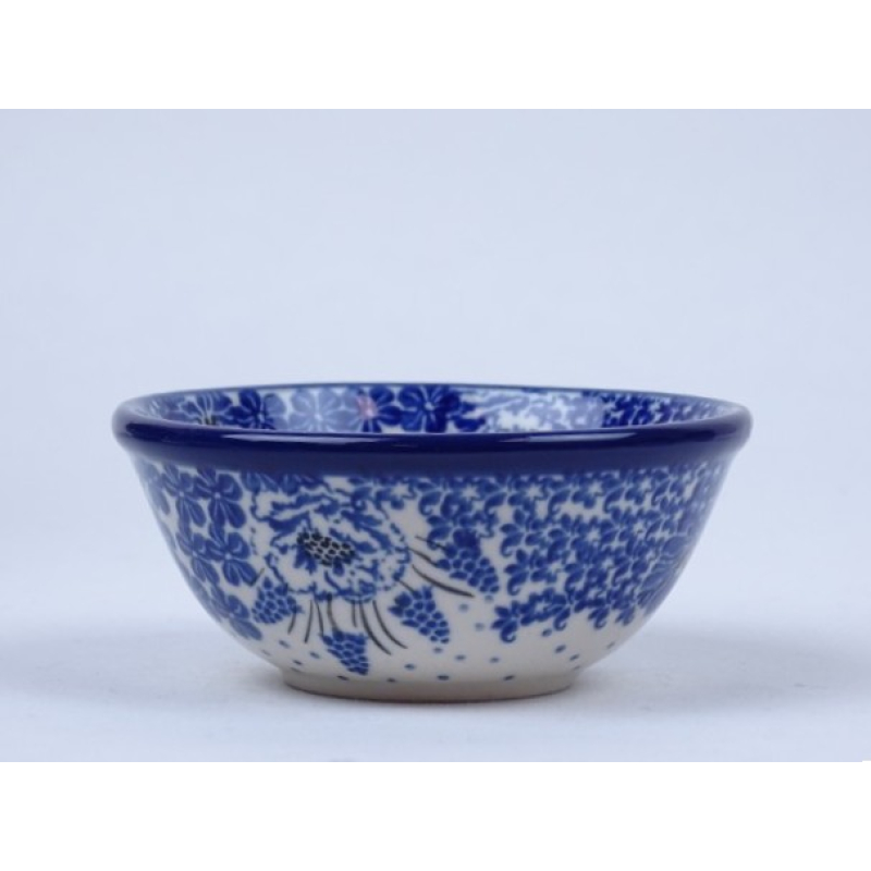 Bunzlau kom/ nest schaaltje 10 cm * 558-1975 blauwe druifjes *