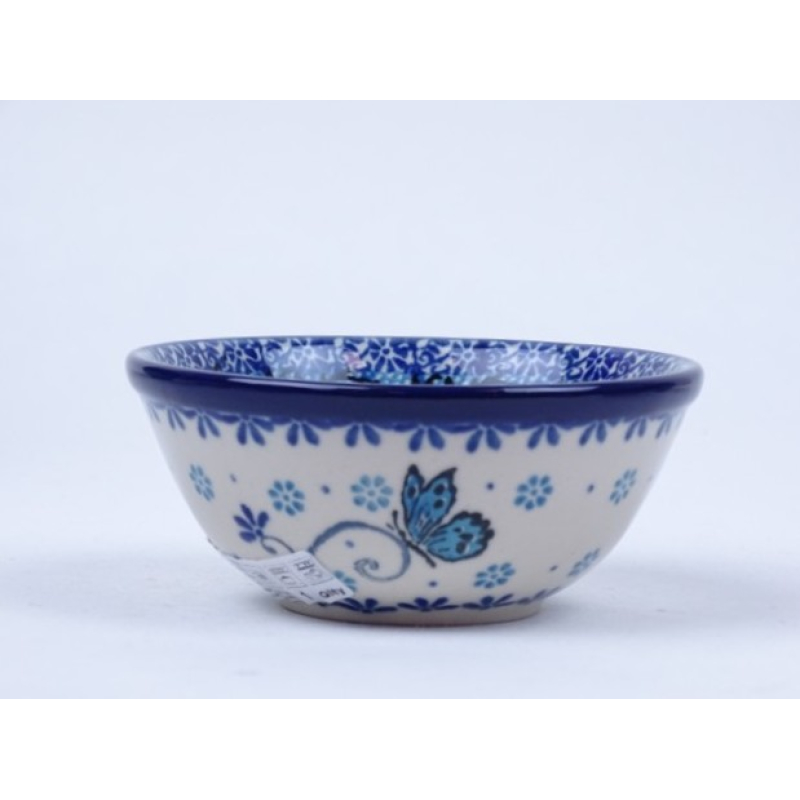 Bunzlau kom/ nestschaaltje 10 cm. * 558-2008 vlinder *