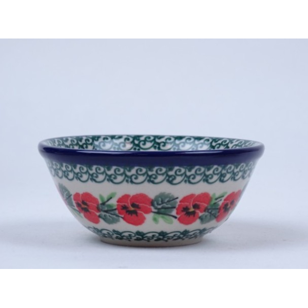 Bunzlau kom/ nestschaaltje 10 cm. * 558-2538 rode viooltjes *