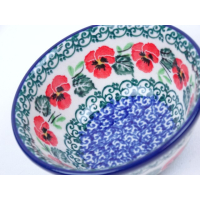 Bunzlau kom/ nestschaaltje 10 cm. * 558-2538 rode viooltjes *