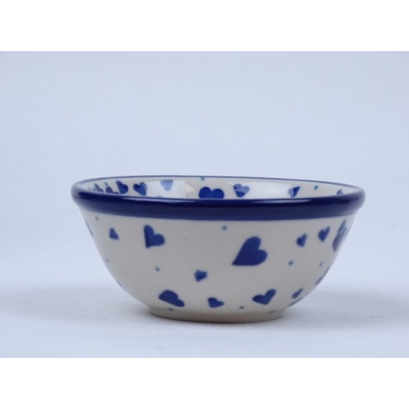 Bunzlau kom/ nestschaaltje 10 cm. * 558-2874 hartjes *