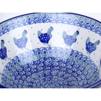 Bunzlau nest schaal 20 cm.  * 57-2597 kippen *