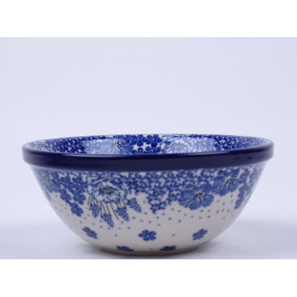 Bunzlau kom/ nest schaal 17 cm. * 58-1975 blauwe.druifjes *