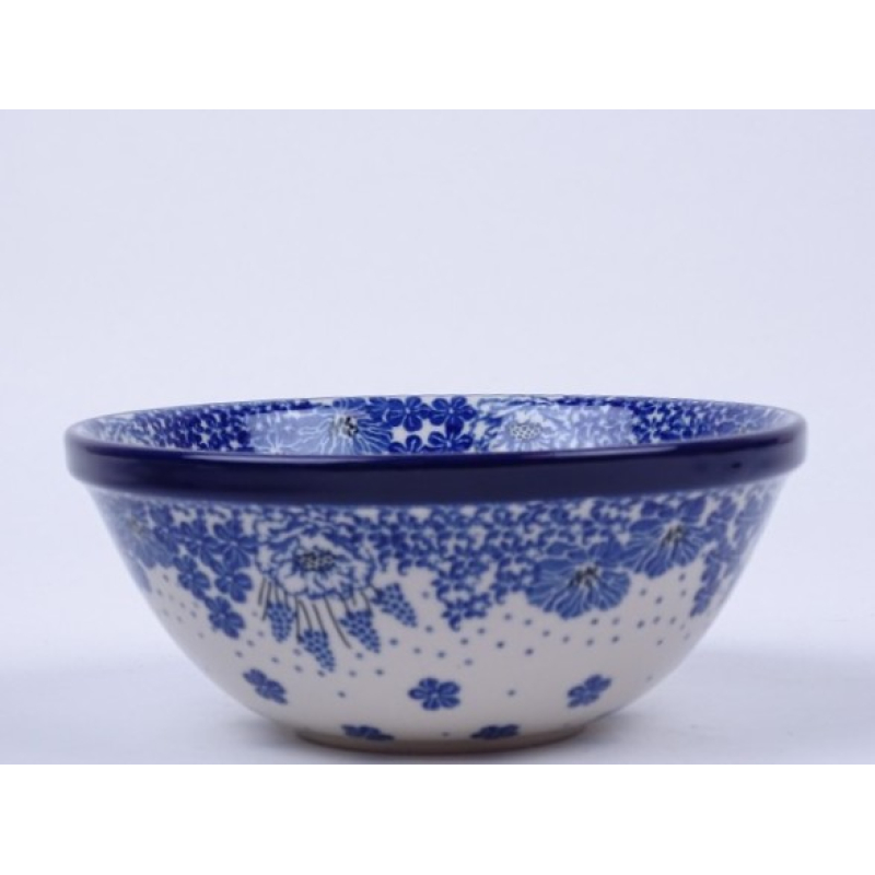 Bunzlau kom/ nest schaal 17 cm. * 58-1975 blauwe.druifjes *