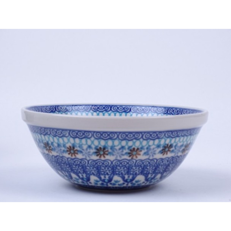 Bunzlau kom/ nest schaal 17 cm. * 58-2187 met witte rand *