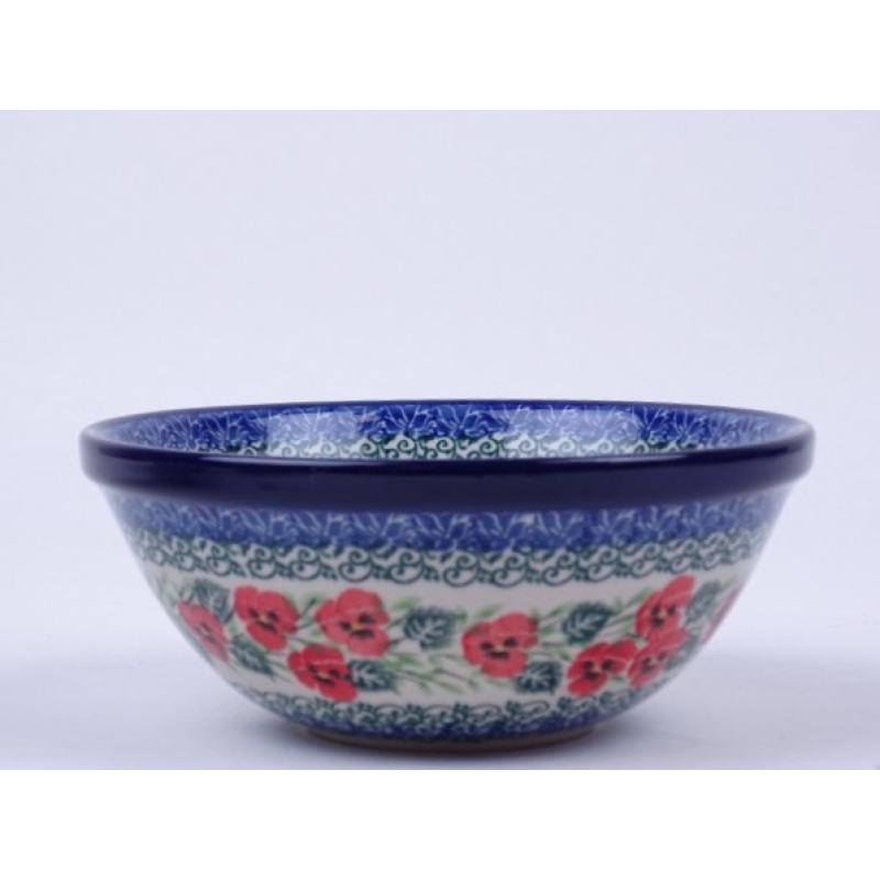 Bunzlau kom /nest schaal 17 cm. * 58-2538 r.viooltjes *