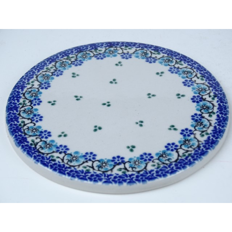 Bunzlau onderzetter plat 14 cm * F22-1982 *