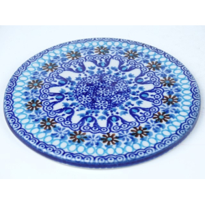 Bunzlau onderzetter plat 14 cm * F22-2187 *