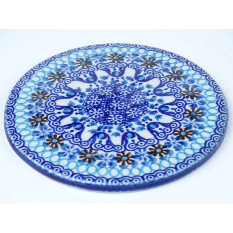 Bunzlau onderzetter plat 14 cm * F22-2187 *