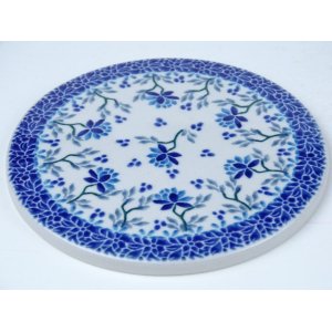 Bunzlau onderzetter plat 14 cm.  * F22-2524 *