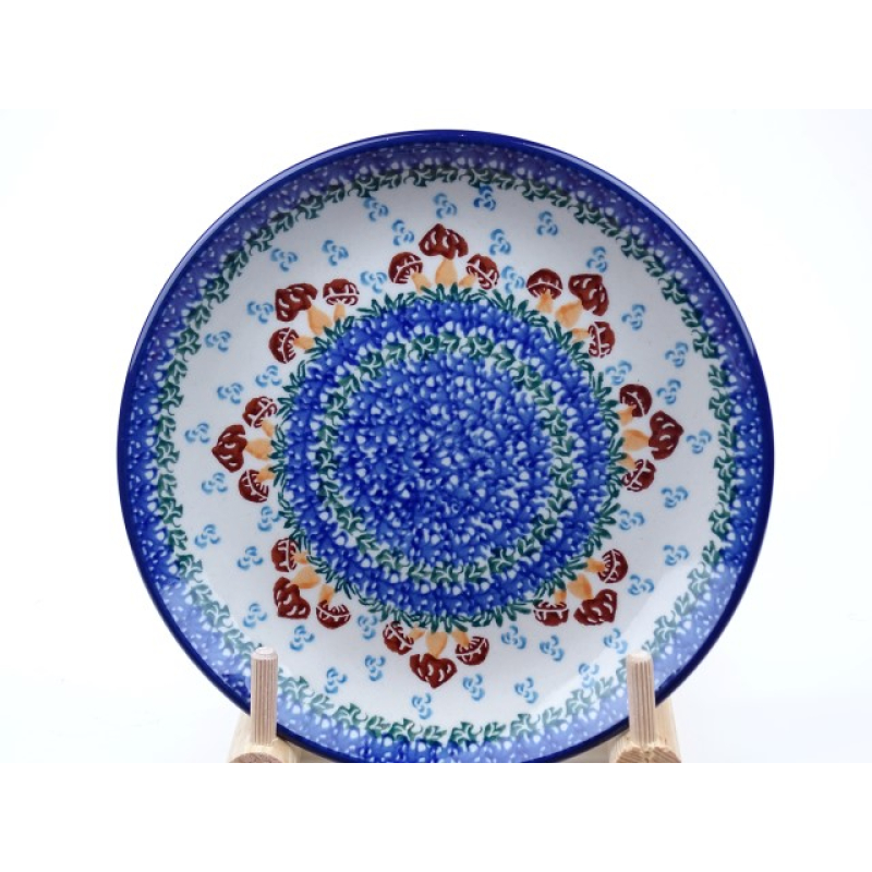 Bunzlau ontbijtbord 20 cm  * 086-1732 paddestoelen *