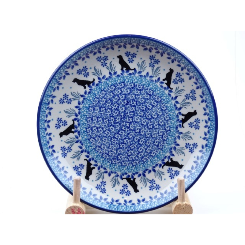Bunzlau ontbijtbord 20 cm. * 086-2856 hond *
