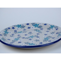 Bunzlau ontbijtbordje let op!! met platte rand 21 cm. * 337-2707 *