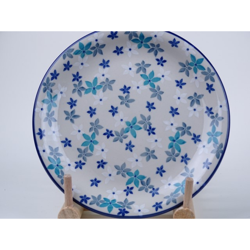 Bunzlau ontbijtbordje let op!! met platte rand 21 cm. * 337-2707 *