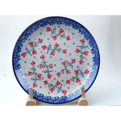 Bunzlau ontbijtbord 20 cm * 086-3299 vogeltjes * Bunzlau ontbijtbord 20 cm * 086-3299 vogeltjes *