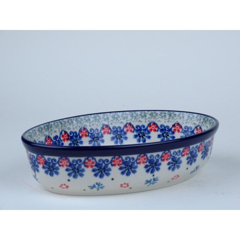 Bunzlau ovenschaaltje ovaal 15,5 cm. maat XS  * A35-2336 *