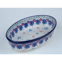 Bunzlau ovenschaaltje ovaal 15,5 cm. maat XS  * A35-2336 *