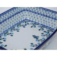 Bunzlau ovenschaal M 24 cm. * 404-1938 vlinder *