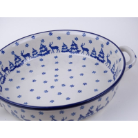 Bunzlau ovenschaal met handvat, 31 cm. breed  * 420-1931 rudolf *