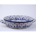 Bunzlau ovenschaal met handvat, 31 cm. breed  * 420-1931 rudolf *
