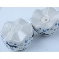 Bunzlau peper & zout vaatje 8 cm. * C46-2151 teckel *