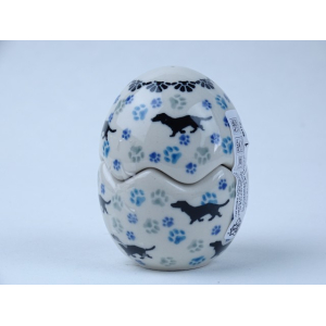 Bunzlau peper & zout vaatje 8 cm. * C46-2151 teckel *